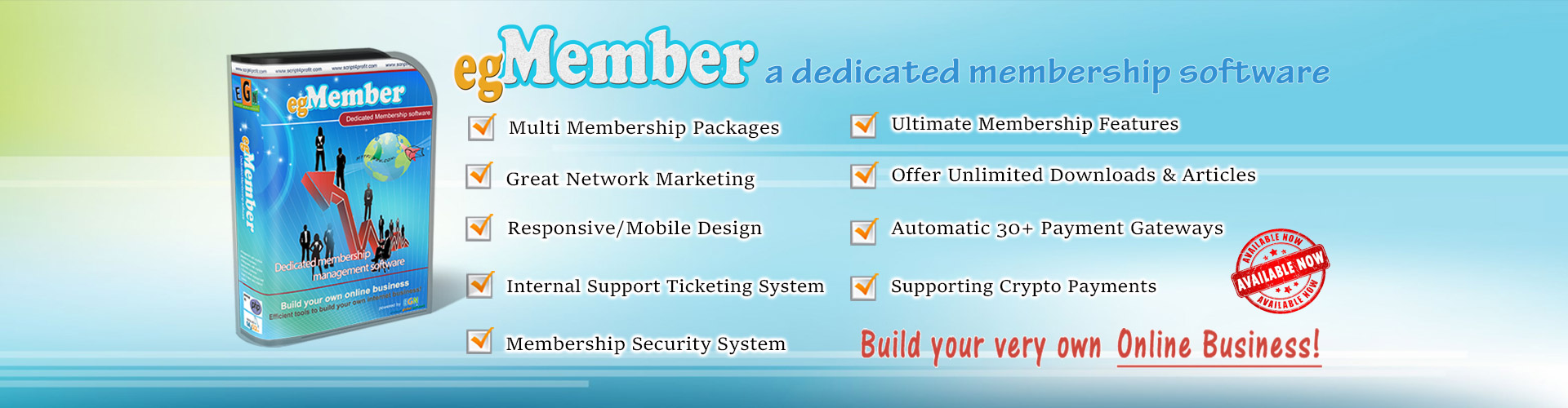 egMember - a dedicated membership software